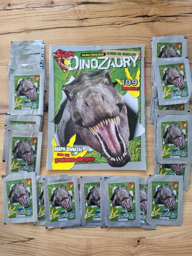 Zdjęcie oferty: Zestaw Najsłynniejsze dinozaury album +50 saszetek