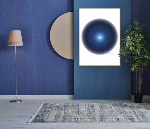 Zdjęcie oferty: PLAKAT A2 BLUE CIRCLE KOŁO ABSTRAKCJA (42x59cm) 