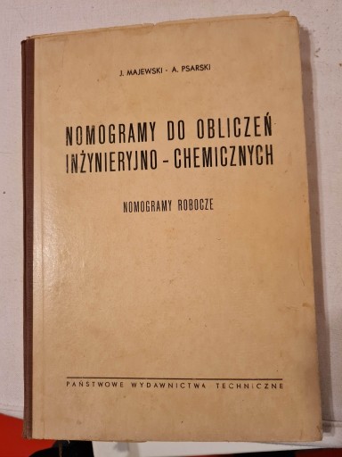 Zdjęcie oferty: Nomogramy do obliczeń inżynieryjno-chemicznych