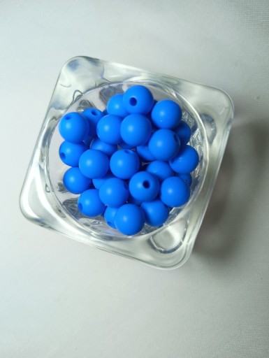 Zdjęcie oferty: Koraliki silikonowe 9 mm niebieski 3 szt.