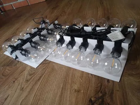 Zdjęcie oferty: Duże Lampki Ogrodowe Girlandy Zewnętrzne 10m 20szt
