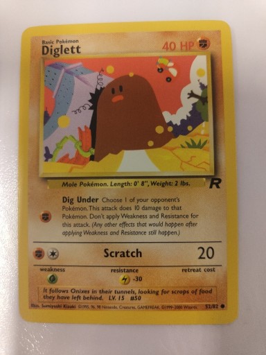 Zdjęcie oferty: Pokemon Karta TCG Diglett 52/82 Team Rocket