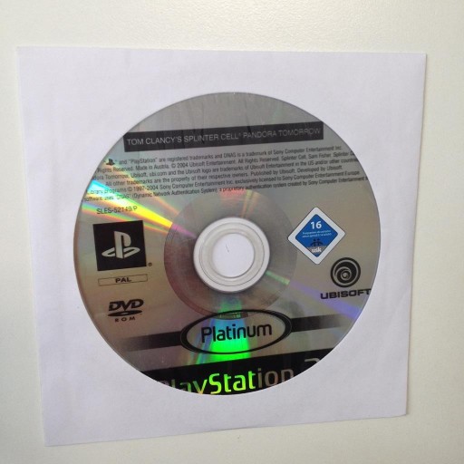Zdjęcie oferty: Splinter Cell Pandora Tomorrow PS2 Platinum