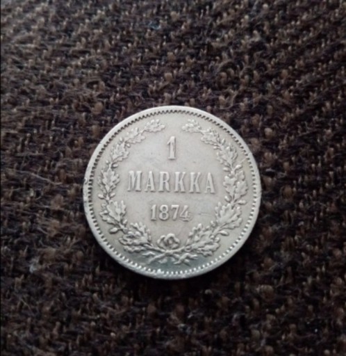 Zdjęcie oferty: Finlandia - 1 marka 1874, Ag