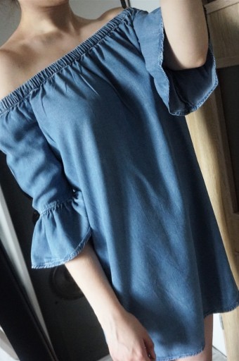 Zdjęcie oferty: S 36 New Look niebieska jeansowa sukienka wiosna