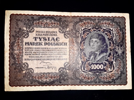 Zdjęcie oferty: BANKNOT 1000 MAREK POLSKICH 1919R.