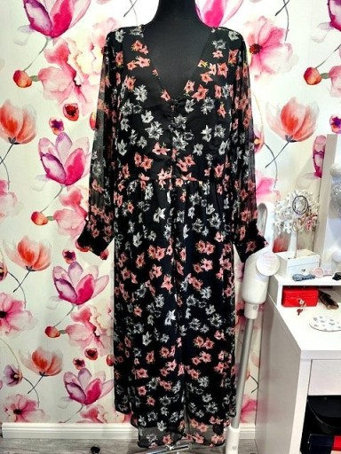Zdjęcie oferty: bonprix sukienka modny wzór kwiaty roz.46/48