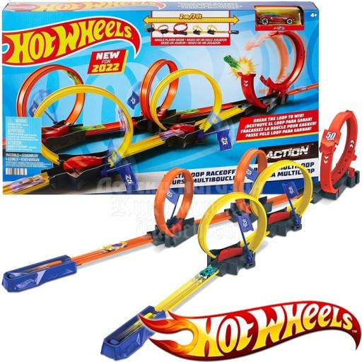 Zdjęcie oferty: Hot Wheels zestaw 5 rajdowych pętli + auto 2METRY!