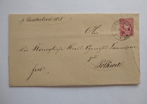 Zdjęcie oferty: Obwoluta listu z miejscowości Sprottau z roku 1878