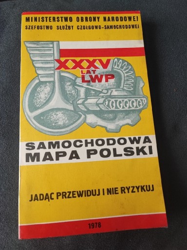 Zdjęcie oferty: Mapa samochodowa Polski 1978 rok