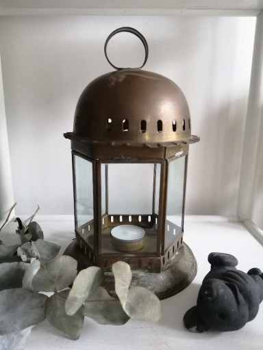 Zdjęcie oferty: Lampion metalowy miedziany made in India tealight