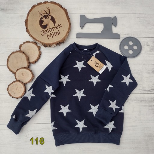 Zdjęcie oferty: Bluza dresowa handmade gwiazdy rozmiar 116