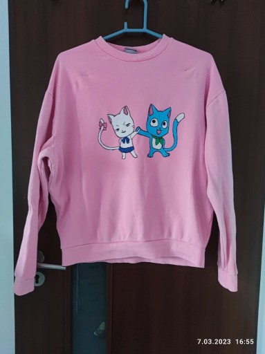 Zdjęcie oferty: custom bluza Fairy Tail Happy i Carla różowa r. L