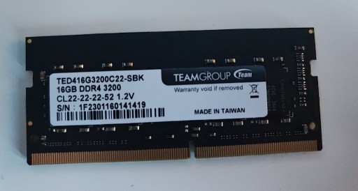 Zdjęcie oferty: Pamięć RAM 16GB DDR4 3200 1.2V CL22 TeamGroup