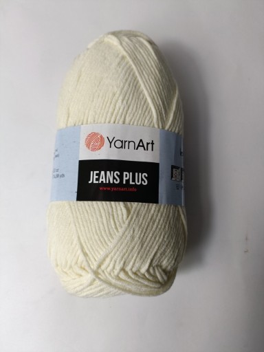 Zdjęcie oferty: Włóczka YarnArt Jeans  Plus ecru 03