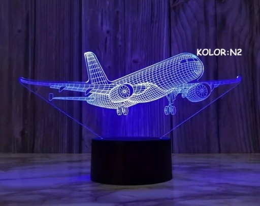 Zdjęcie oferty: 3D Samolot Lampka Nocna