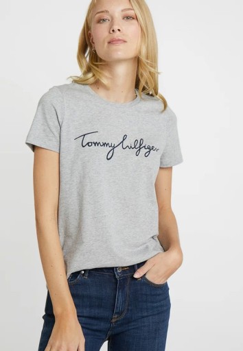 Zdjęcie oferty: Szary T-shirt Tommy Hilfiger rozmiar XS