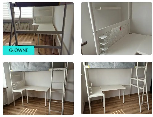 Zdjęcie oferty: VITVAL białe IKEA łóżko piętrowe