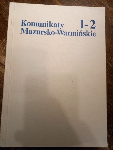 Zdjęcie oferty: KOMUNIKATY MAZURSKO-WARMIŃSKIE NR 1-2 (191-2) 1991