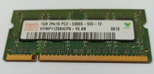 Zdjęcie oferty: Pamięć RAM SODIMM 1GB DDR2 5300S