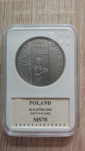 Zdjęcie oferty: 20zł.2004r.Getto w Łodzi GCN MS70 