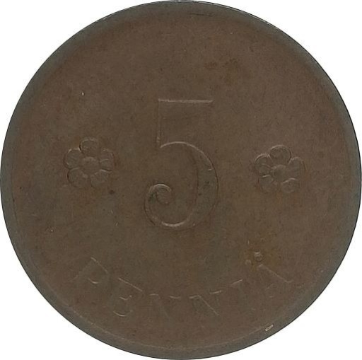 Zdjęcie oferty: Finlandia 5 pennia 1918, KM#22