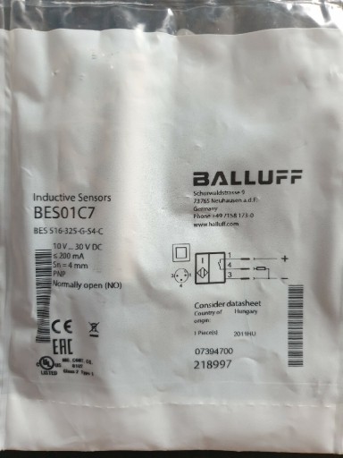 Zdjęcie oferty: Balluf czujniki indukcyjne M-12 -nowe