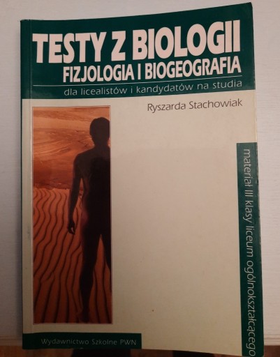 Zdjęcie oferty: Testy z biologii fizjologia i biogeografia