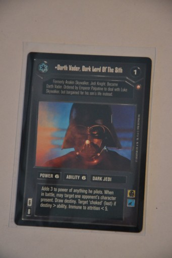 Zdjęcie oferty: SWCCG: Darth Vader Dark Lord of The Sith