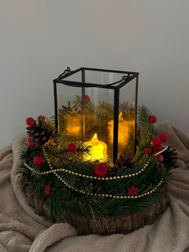 Zdjęcie oferty: Świąteczny stroik z lampionem ozdoby świąteczne