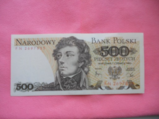 Zdjęcie oferty: Banknot PRL o wartości 500 zł. stan bankowy 