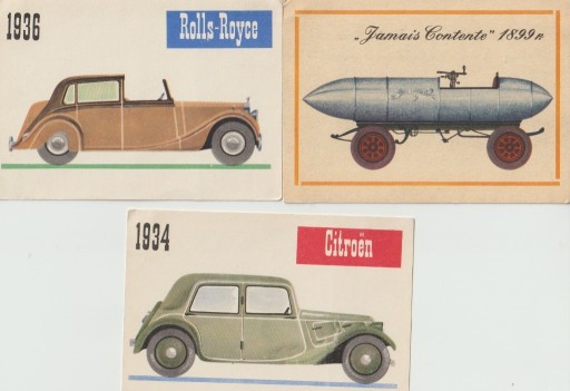 Zdjęcie oferty: Trzy pocztówki z samochodami PRL