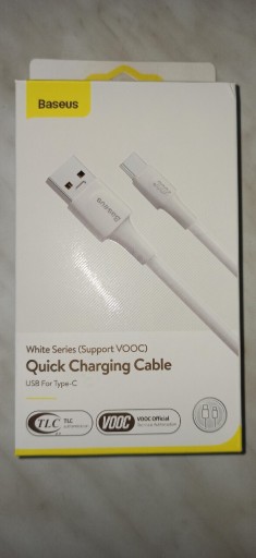 Zdjęcie oferty: Kabel Baseus USB-A - USB-C 2m Biały (CATSW-G02)