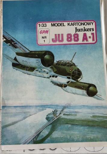 Zdjęcie oferty: GPM NR 1 Samolot Ju 88A1 Maly Modelarz Kartonowy