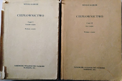 Zdjęcie oferty: Ciepłownictwo, część I-II, Witold Kamler