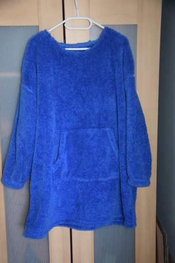 Zdjęcie oferty: Ciepła pluszowa bluza misiek niebieska L/XL