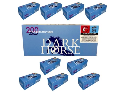 Zdjęcie oferty: 10 x DARK HORSE BLUE 200 szt GILZY PAPIEROSOWE 8mm