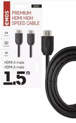 Zdjęcie oferty: Przewód kabel HDMI ekranowany EMOS  1,5m 