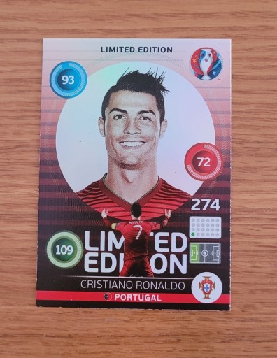 Zdjęcie oferty: CRISTIANO RONALDO karta panini EURO 2016 LIMITED 