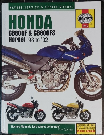 Zdjęcie oferty: Haynes 3915 Honda CB600F CB600FS Hornet 98-02