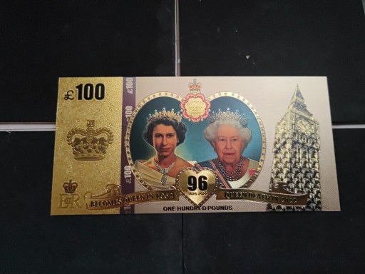 Zdjęcie oferty: Banknot  Ł 100 Krolowa Elżbieta 1952-2022