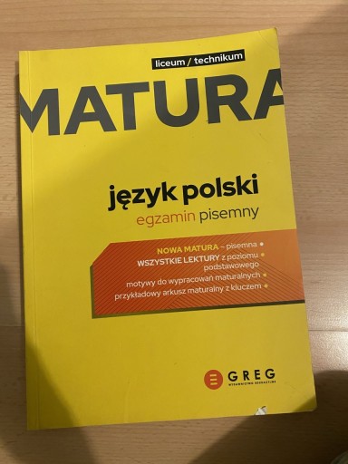 Zdjęcie oferty: Książka do matury język Polski pisemny