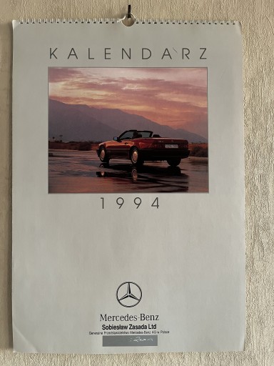 Zdjęcie oferty: Kalendarz Mercedes 1994r