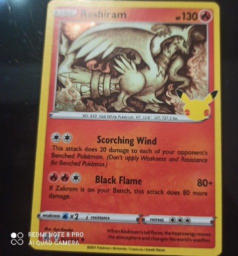 Zdjęcie oferty: Pokemon tcg reshiram 002/025