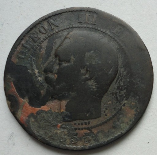 Zdjęcie oferty: NAPOLEON III COIN 5 CENTIMES 1855