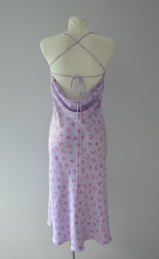 Zdjęcie oferty: Zara fioletowa liliowa satynowa sukienka slip 36 S