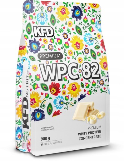 Zdjęcie oferty: Odżywka białkowa KFD WPC 82 900 g biała czekolada