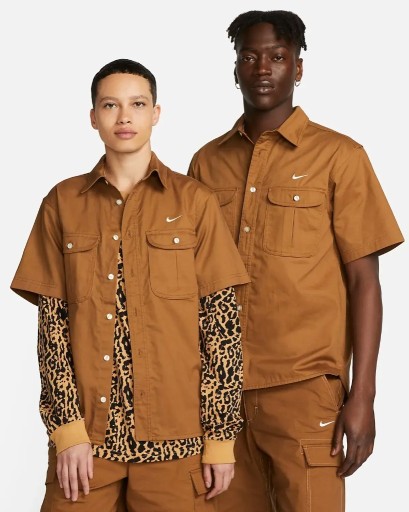 Zdjęcie oferty: Koszula koszulka Nike SB brązowa z krótkim rękawem z tkaniny, r. XXL