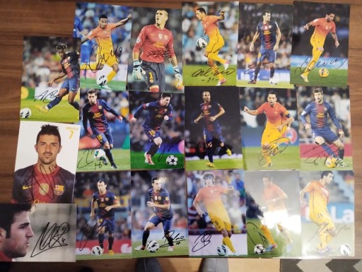Zdjęcie oferty: Oryginalne Autografy FC Barcelona 2010/2013 Messi 