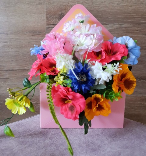 Zdjęcie oferty: Koperta FlowerBox Kwiaty DZIEŃ MATKI PREZENT 